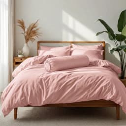 Bộ Chăn Ga Gối 5 món Cotton Satin Màu Trơn 5
