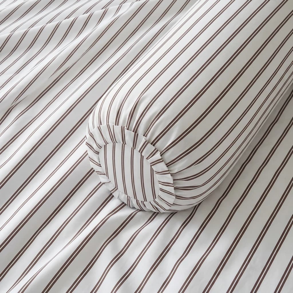 Vỏ Gối Ôm Lụa Tencel 60s Urban Stripe 70x100 Có Bèo