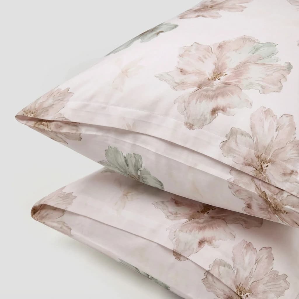 Vỏ Gối Nằm Tencel 60S Hoa Hồng