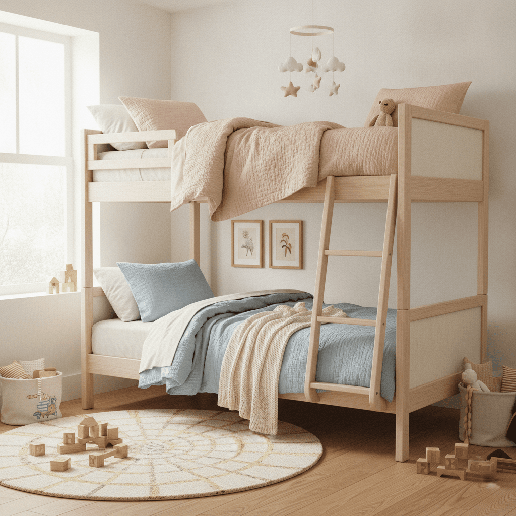 Chăn Ga Cho Giường Tầng Và Phòng Ngủ Chung Của Các Bé: Hướng Dẫn Chọn Lọc Tinh Tế