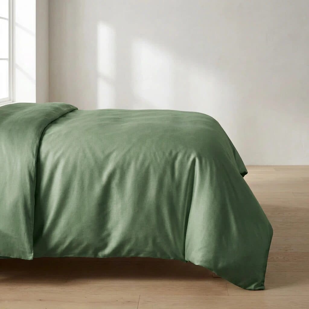 Vỏ Chăn Cotton Satin Màu Trơn