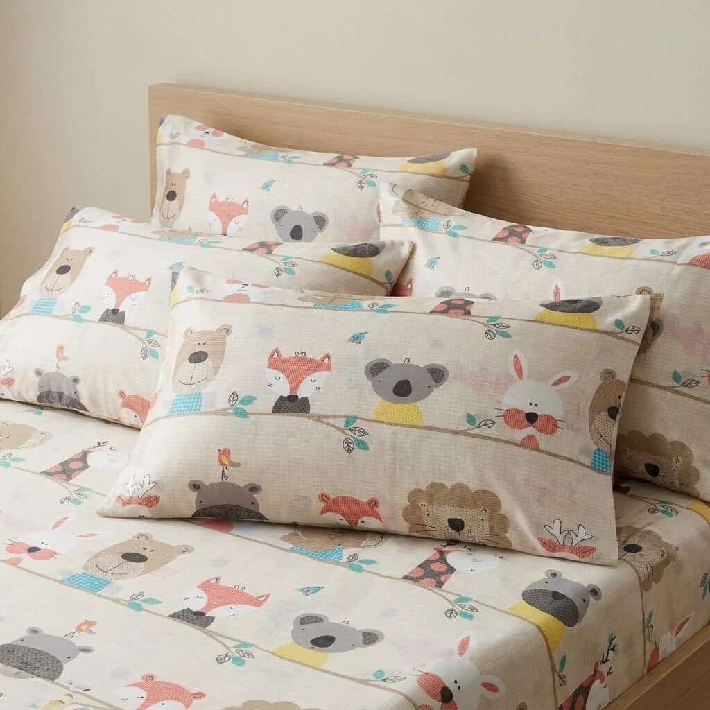 Bộ Ga Gối 4 Món Lụa Tencel 60s Safari