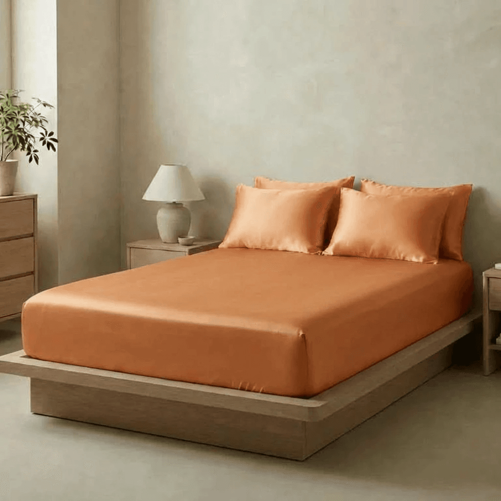 Bộ Ga Gối 3 món Lụa Tencel 60s Màu Trơn