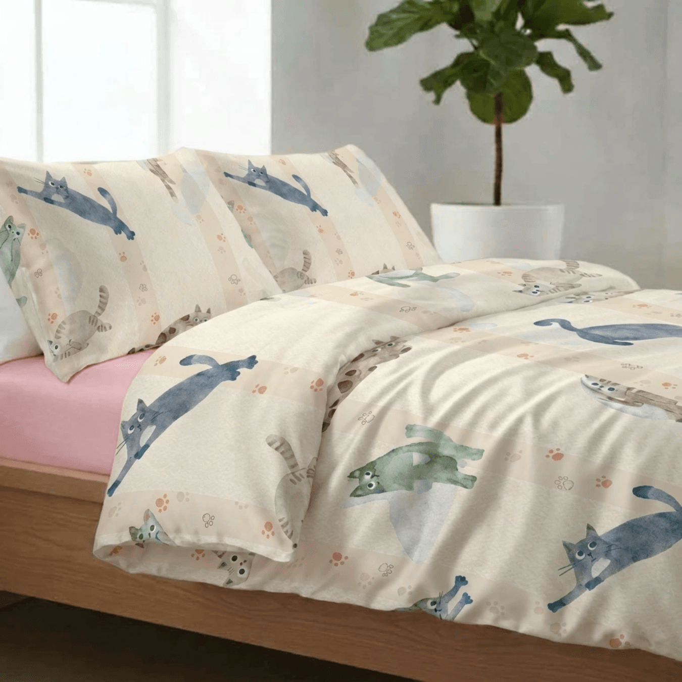 Vỏ Chăn Lụa Tencel 60s Kitten