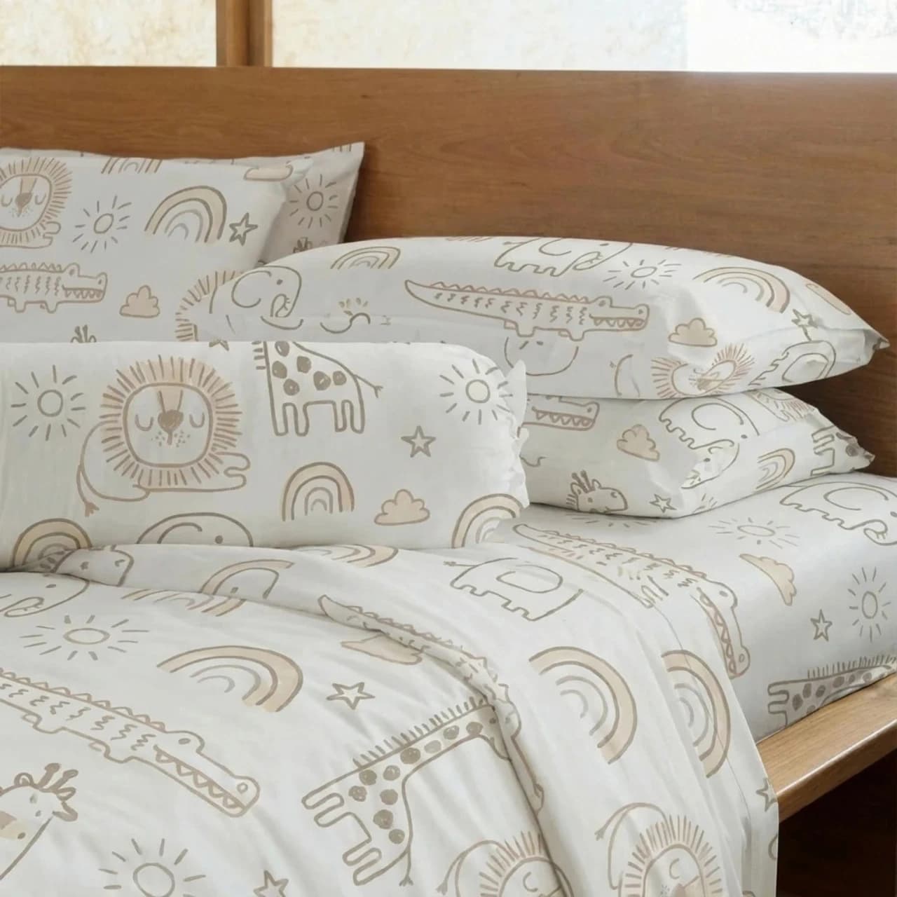 Bộ Ga Gối 4 Món Lụa Tencel 60s Zoo Sở Thú