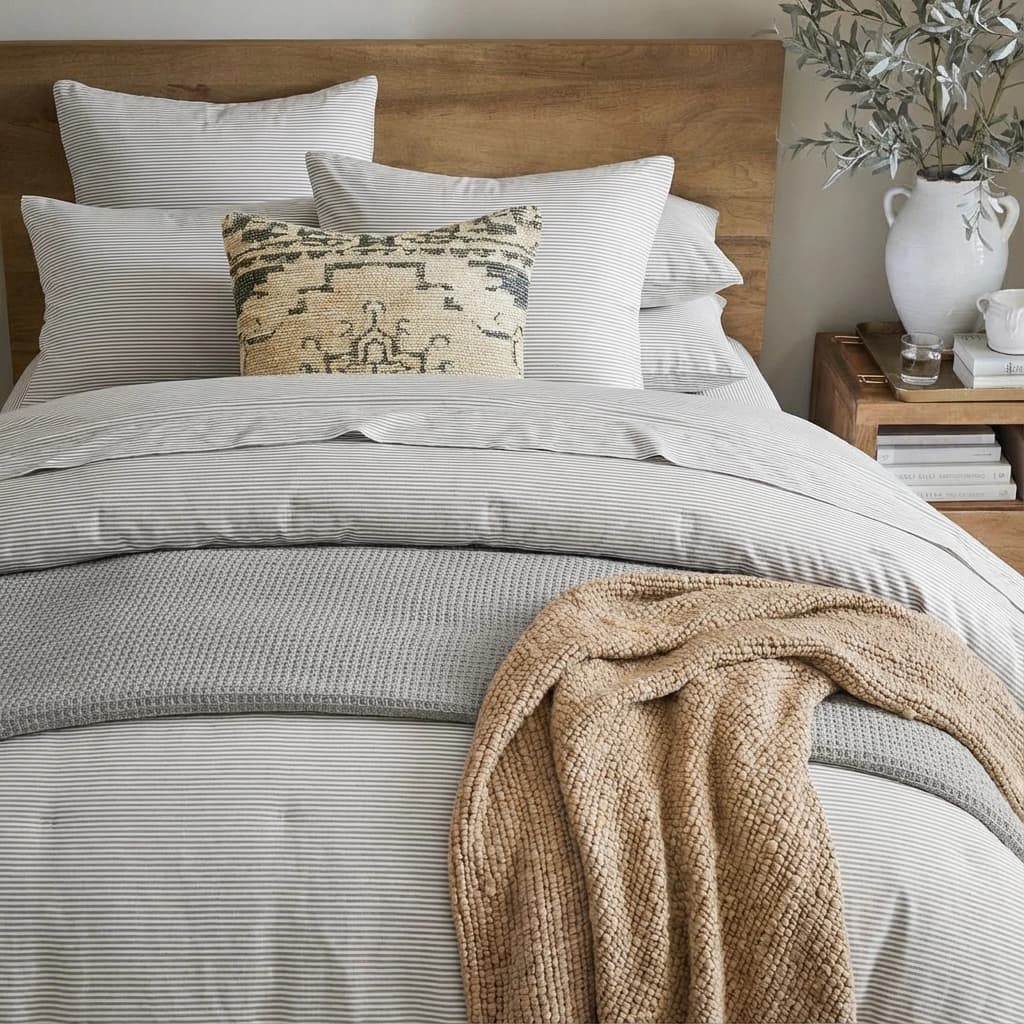 Bộ Chăn Ga Gối 5 món Washed Cotton