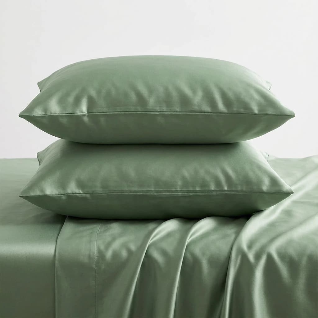 Bộ Ga Gối 3 món Lụa Tencel 60s Màu Trơn