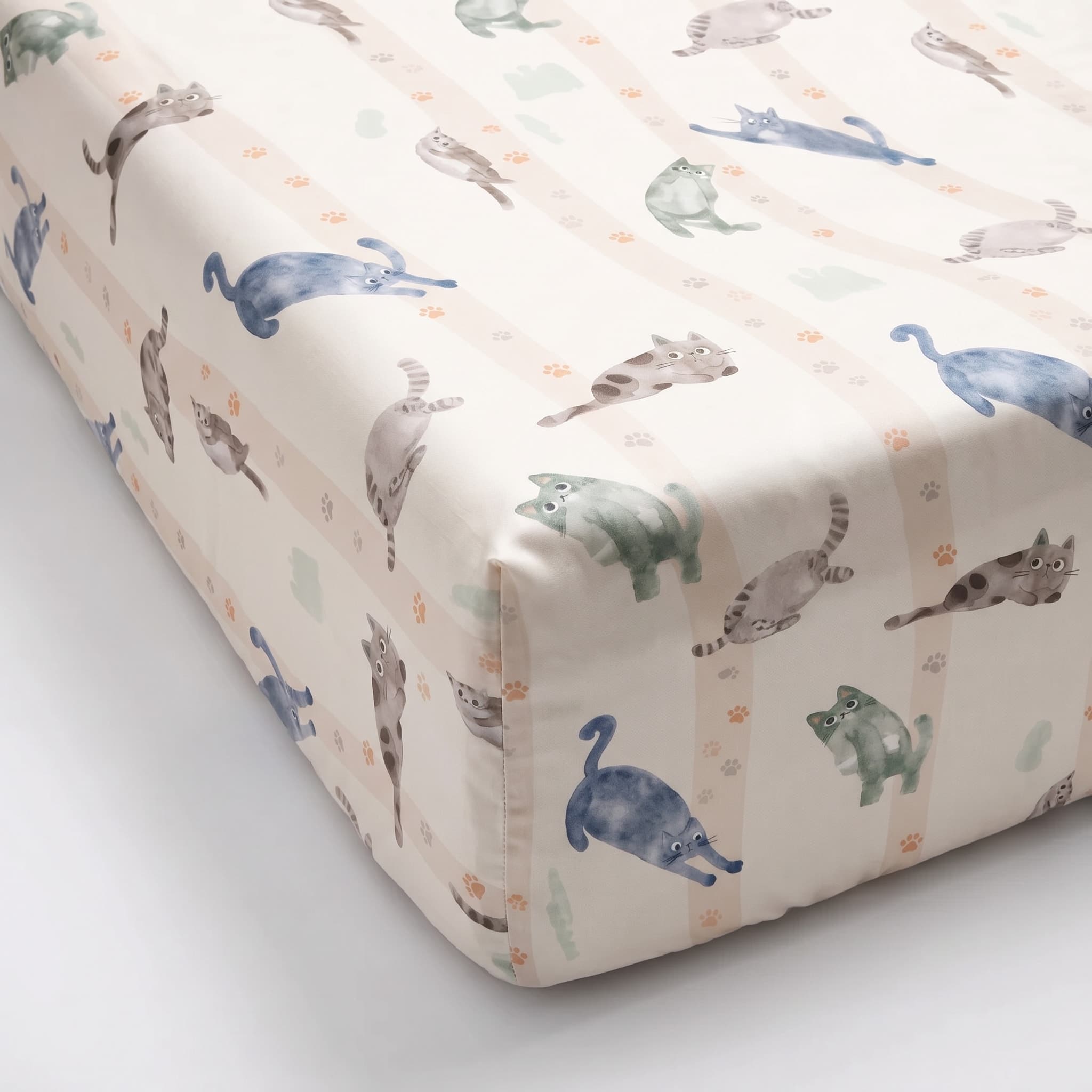 Ga Giường Lụa Tencel 60s Họa Tiết Kitten