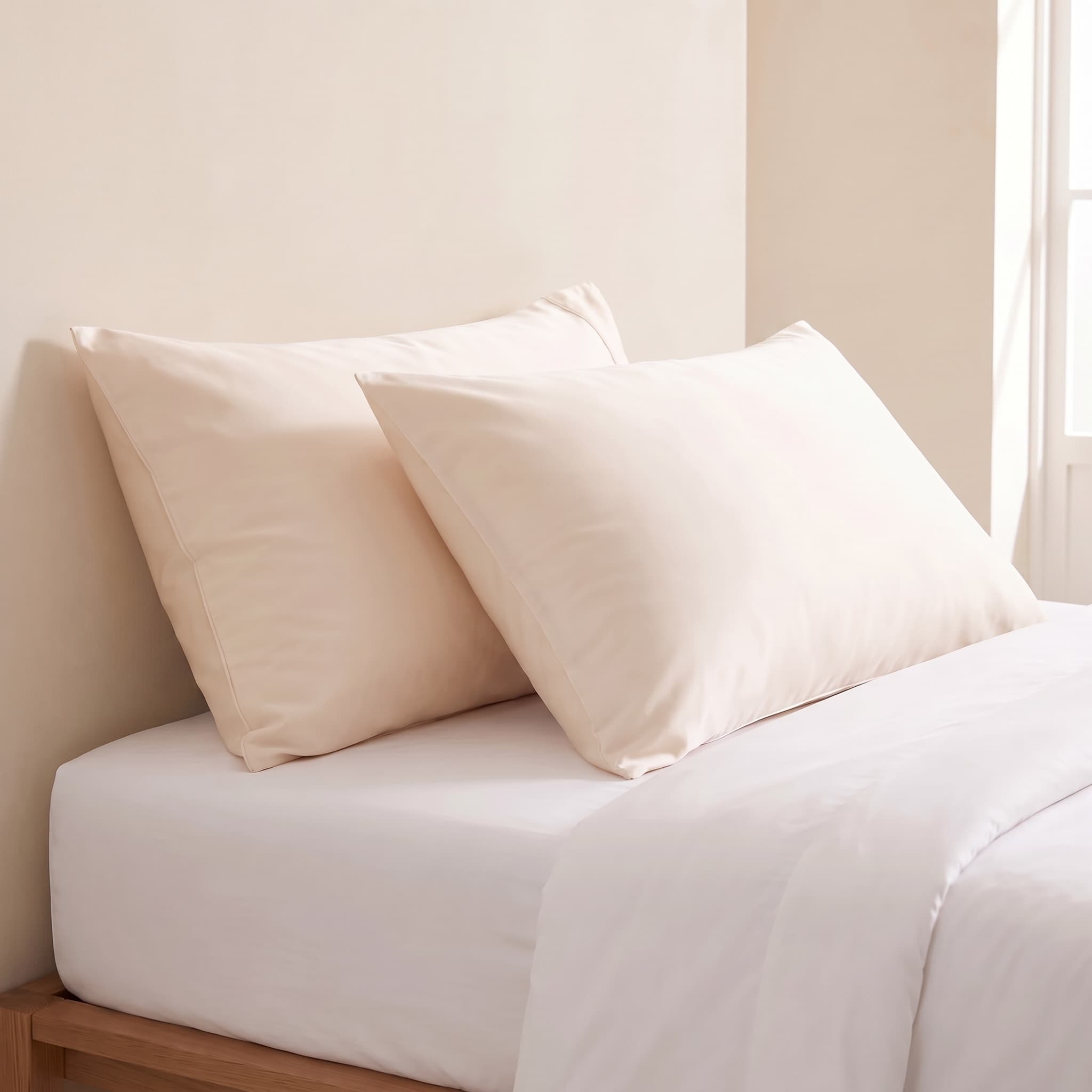 Vỏ Gối Cotton Satin Màu Trơn