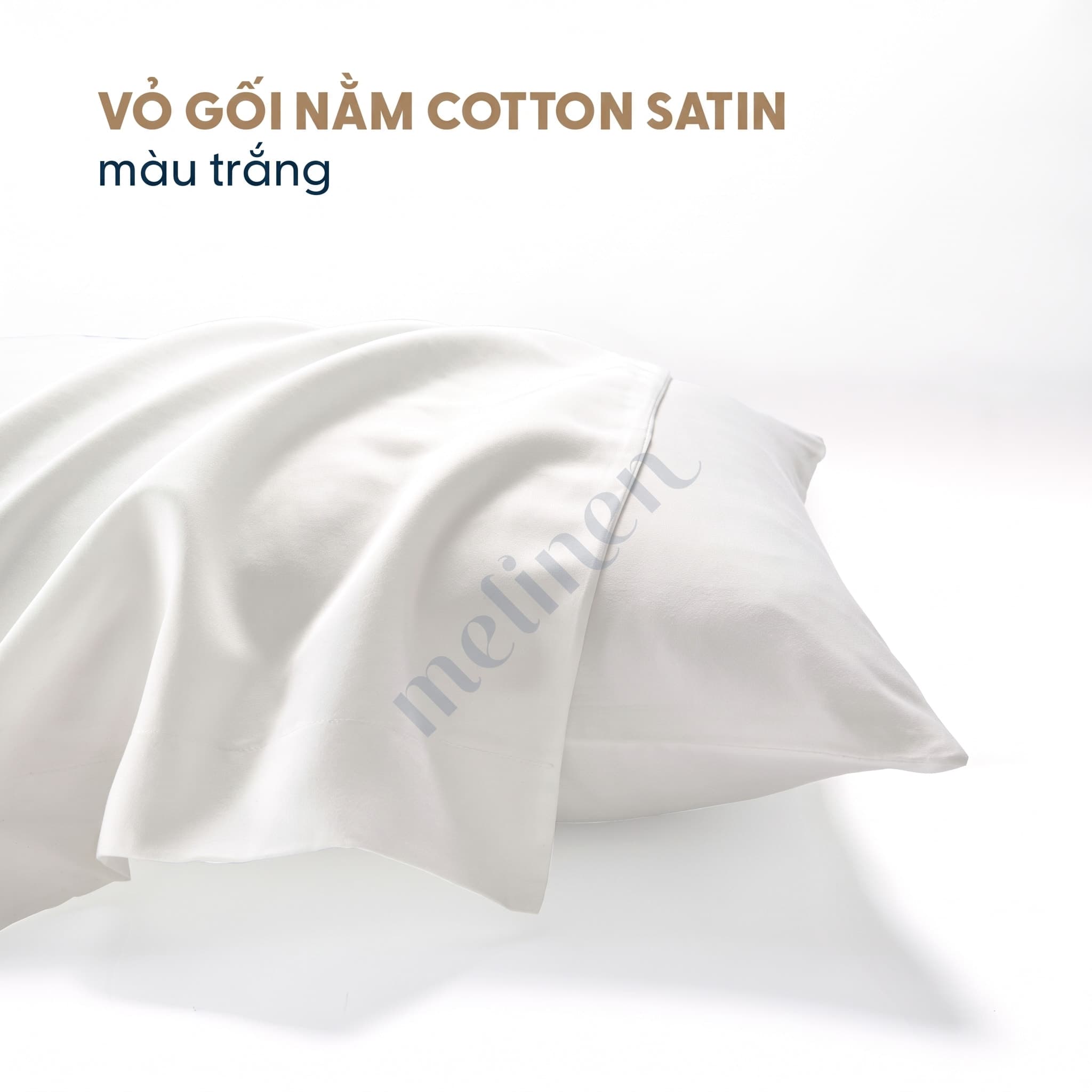 Vỏ Gối Cotton Satin Màu Trơn