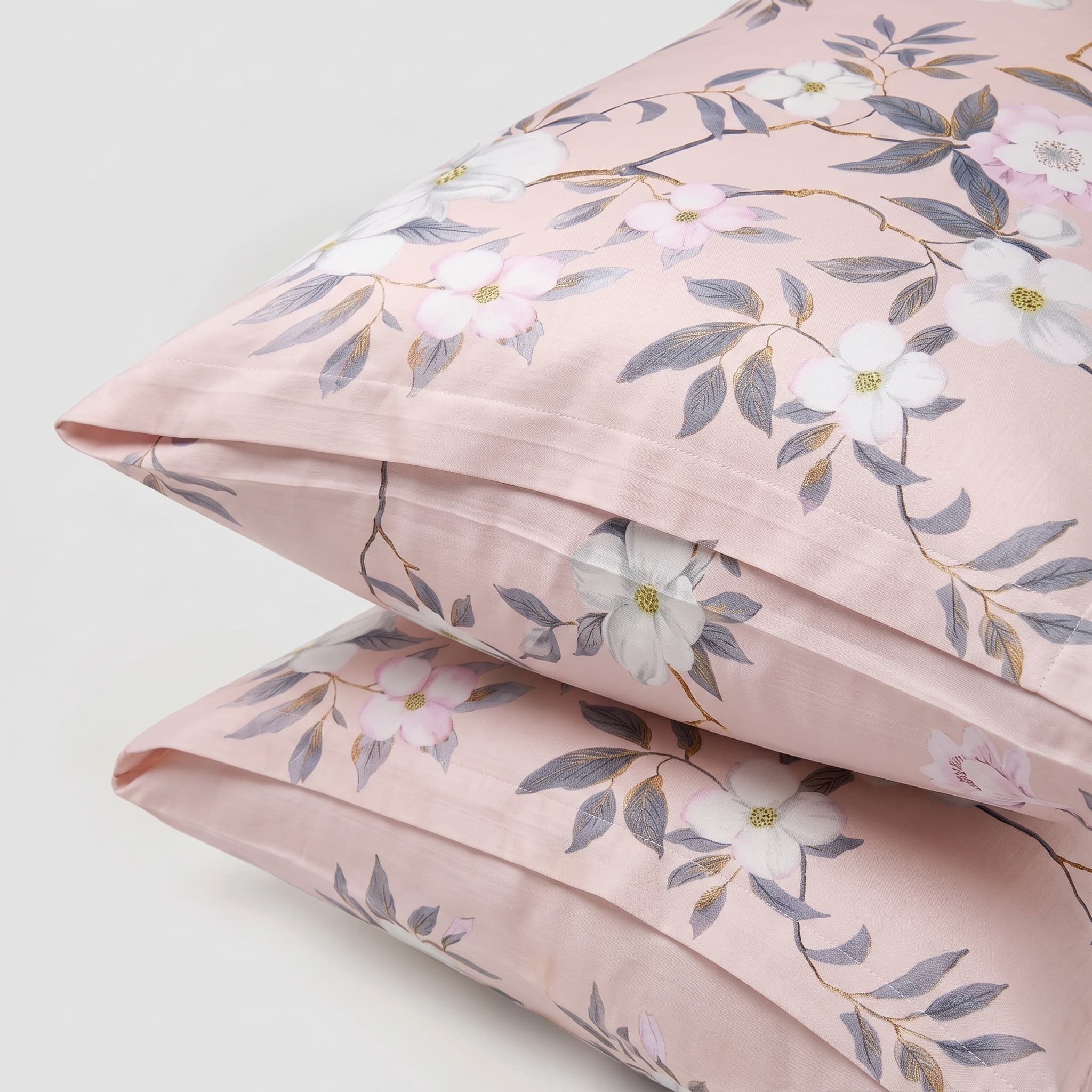 Vỏ Gối Nằm Tencel 60S Họa Tiết Pink Floral